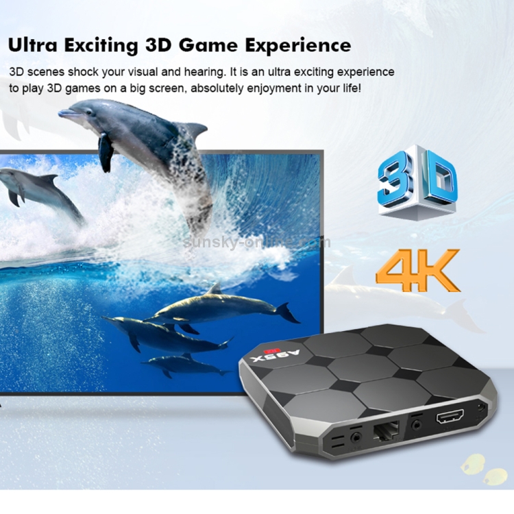 A95X Z3 4K HD Smart TV Box, Android 8, RK3318 Quad Core, 1GB+8GB, AU Plug - B3