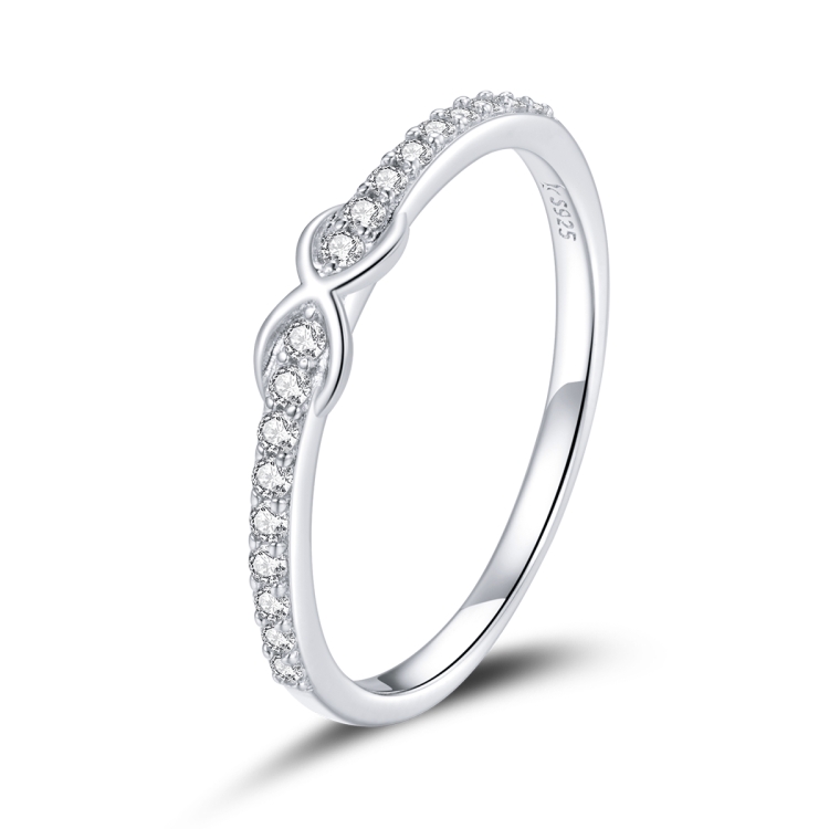 SEMAID Women 925 Sterling Silver Ring Eternity Infinity Symbol Size 6 7 8 9 10