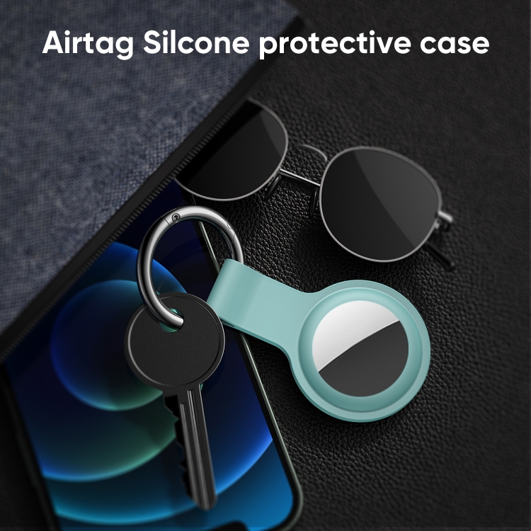 JOYROOM JR-BP889 Silicone Protective Cover Case with Switchable Keychain Ring For AirTag(Plum) - B3