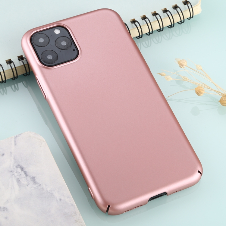 Sunsky For Iphone 11 Pro Max Solid Color Plastic Protective Case Rose Gold