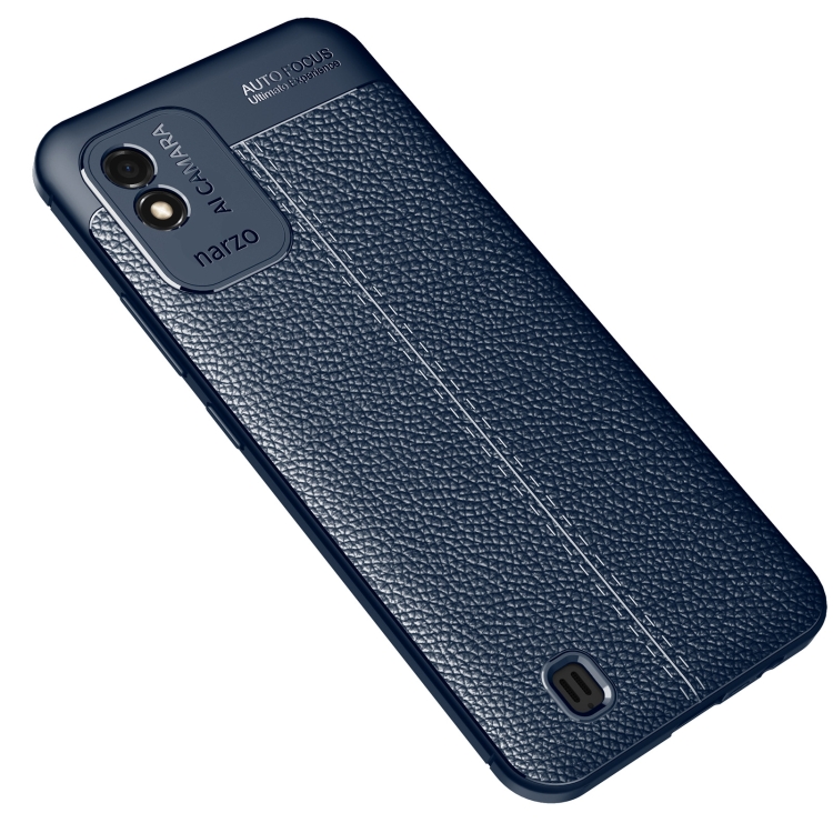 For OPPO Realme Narzo 50i Litchi Texture TPU Shockproof Phone Case(Blue)