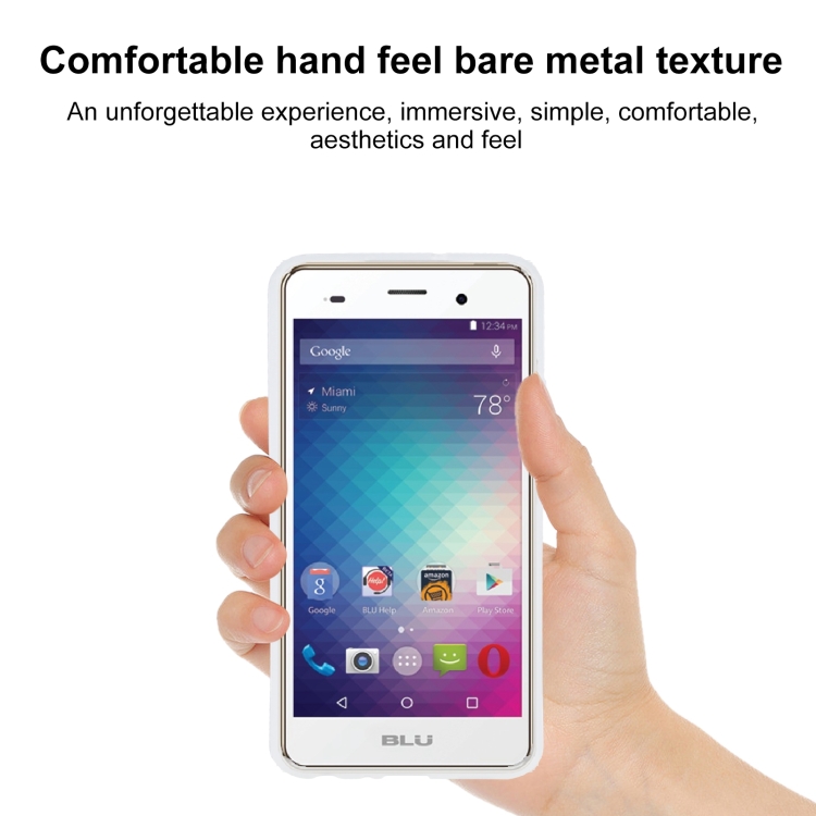 TPU Phone Case For Wiko BLU Dash X2(Transparent White)