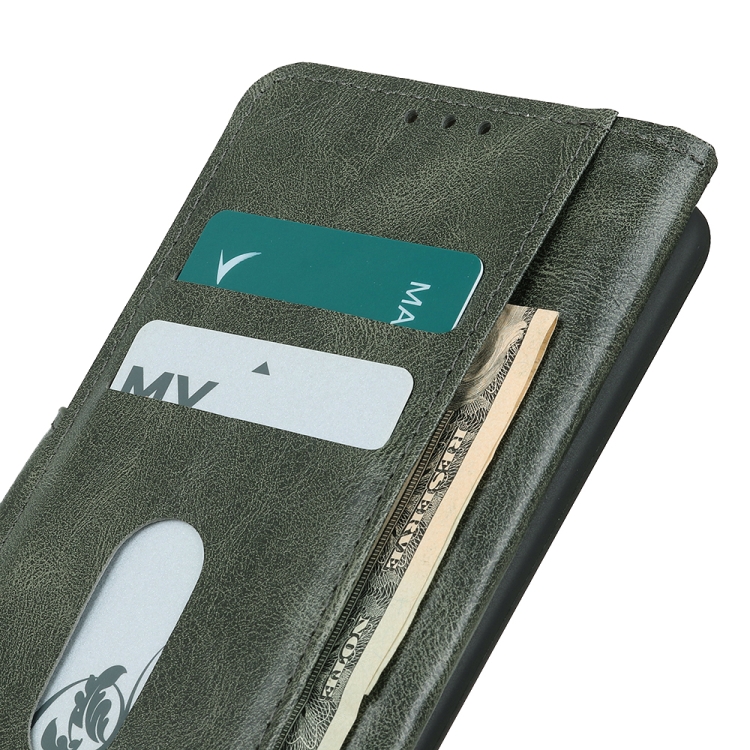 For Motorola Moto E40/E20/E30 Mirren Crazy Horse Texture Horizontal Flip Leather Phone Case(Dark Green) - 3