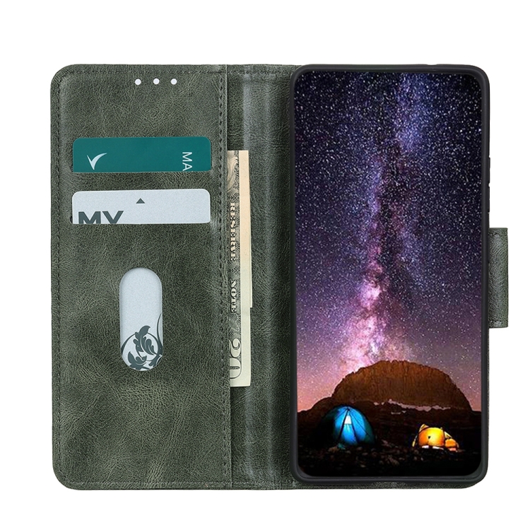 For Motorola Moto E40/E20/E30 Mirren Crazy Horse Texture Horizontal Flip Leather Phone Case(Dark Green) - 4