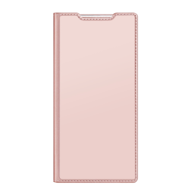 For Samsung Galaxy S22 Ultra 5G DUX DUCIS Skin Pro Series Horizontal Flip Leather Phone Case with Holder & Card Slots(Rose Gold) - 1