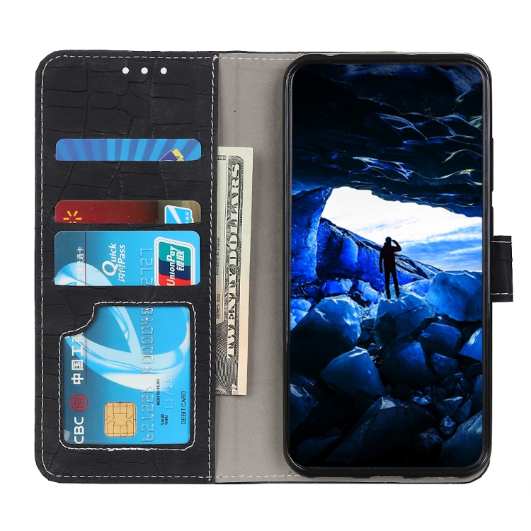 For Nokia G50 Magnetic Crocodile Texture Horizontal Flip Leather Phone Case(Black) - 6