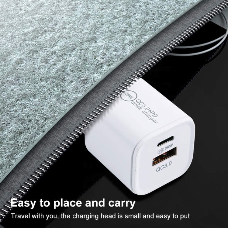 20WACB 20W QC3.0 + PD Quick Charger, Plug Specification:US Plug(White) - B3