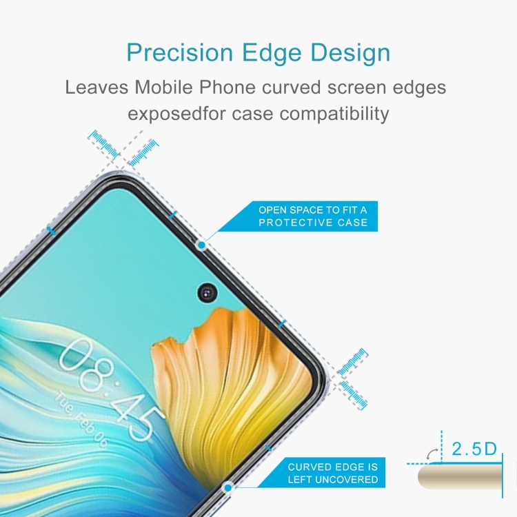 For Tecno Camon 17P 50 PCS 0.26mm 9H 2.5D Tempered Glass Film - 2