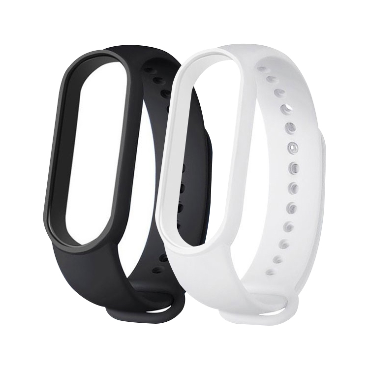 Original Xiaomi Waterproof Silicone Strap Watchband For Xiaomi Mi Band 5(White) - B1