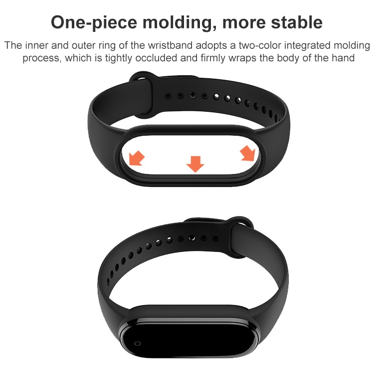 Original Xiaomi Waterproof Silicone Strap Watchband For Xiaomi Mi Band 5(White) - B2