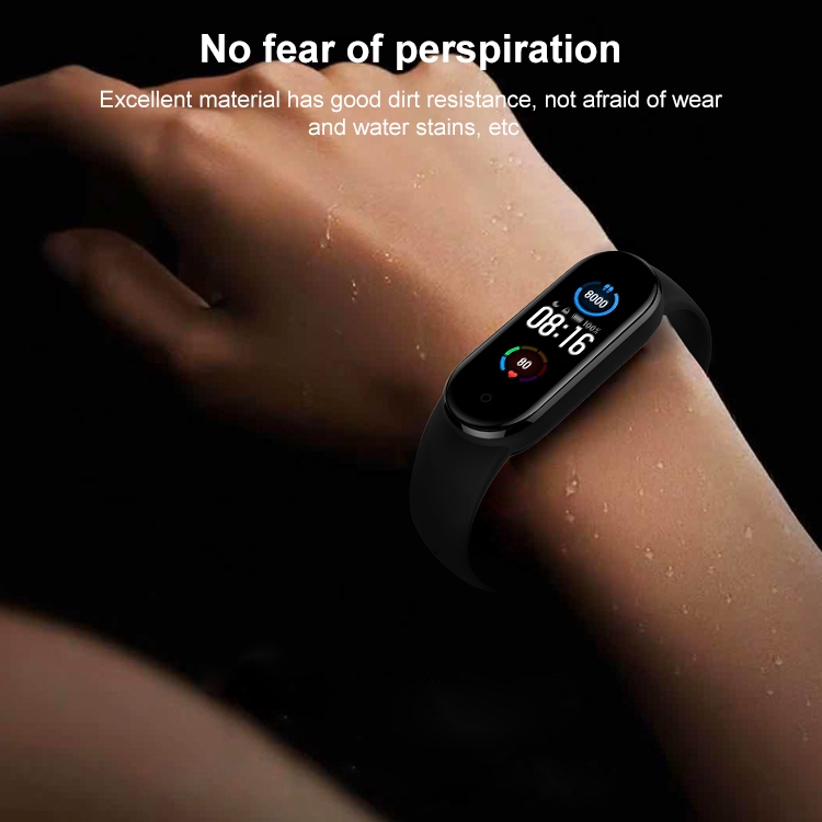 Original Xiaomi Waterproof Silicone Strap Watchband For Xiaomi Mi Band 5(White) - B5