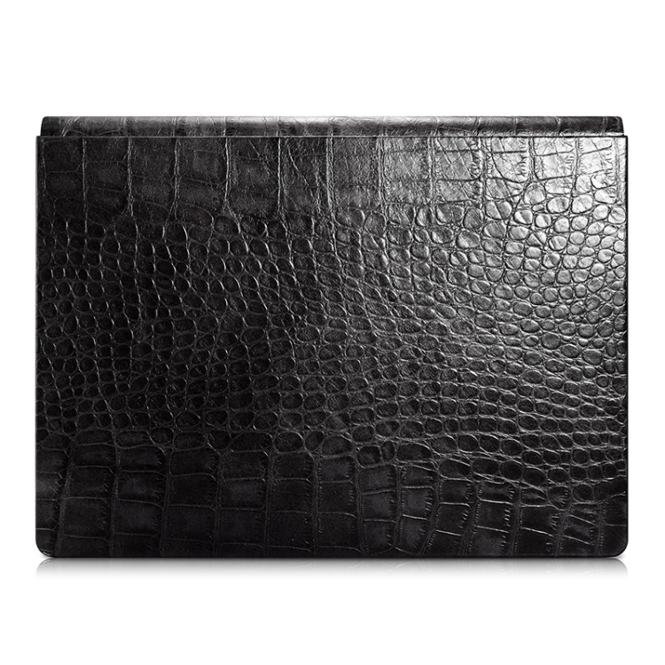 For Microsoft Surface Book 2 / 3 (i7 CPU) ICARER Crocodile Texture Leather Laptop Protective Case(Black) - 2