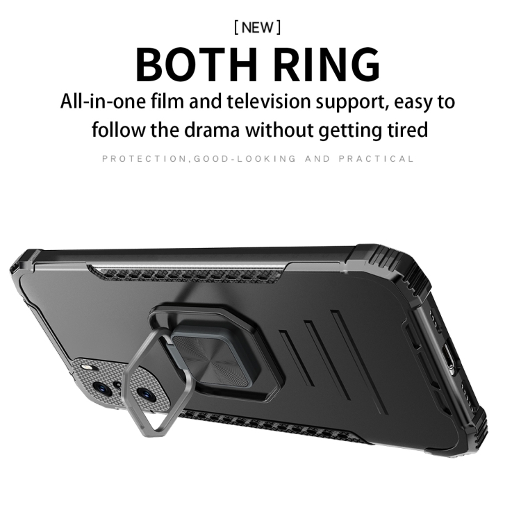 For Motorola Moto G9 / G9 Play / E7 Plus Fierce Warrior Series Armor Aluminum Alloy + TPU Phone Case with Ring Holder(Gold) - 3