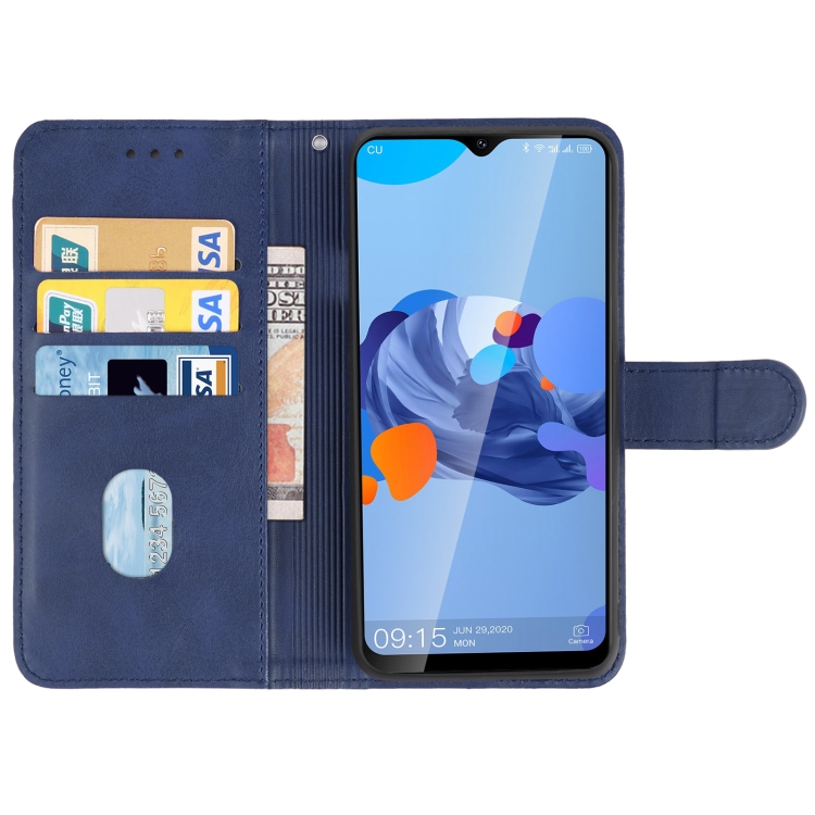 Leather Phone Case For OUKITEL C19(Blue) - 2