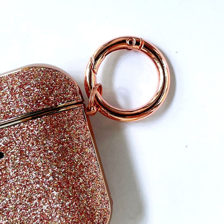 Electroplating Glitter Powder Wireless Earphone Protective Case For AirPods 1 / 2(Rose Gold) - 3