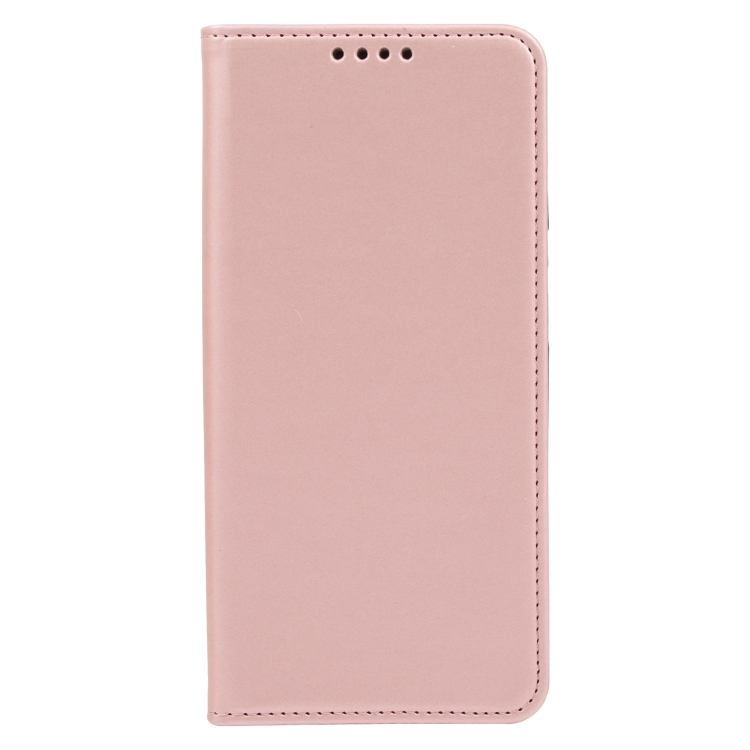 For Samsung Galaxy A13 5G Strong Magnetism Liquid Feel Horizontal Flip Leather Phone Case with Holder & Card Slots & Wallet(Rose Gold) - 1