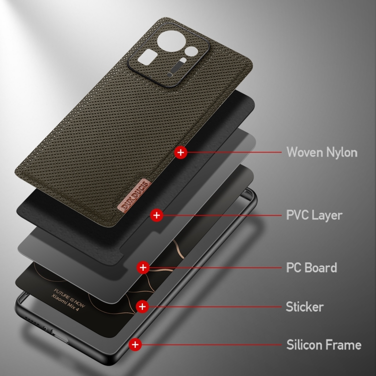 For Xiaomi Mix 4 DUX DUCIS Fino Series PU + TPU Protective Case(Green) - 2