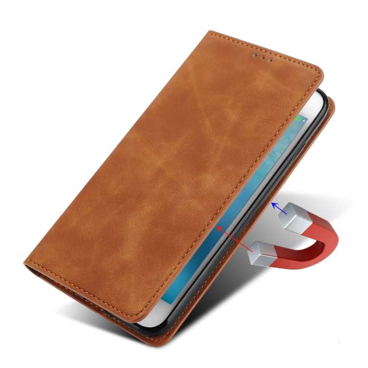 For Xiaomi Redmi Note 11 Skin Feel Magnetic Horizontal Flip Leather Phone Case with Holder & Card Slots(Dark Brown) - 4