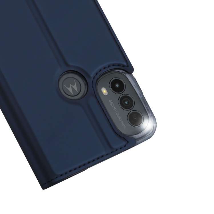 For Motorola Moto E20 / E30 / E40 DUX DUCIS Skin Pro Series Horizontal Flip Leather Case(Blue) - 2
