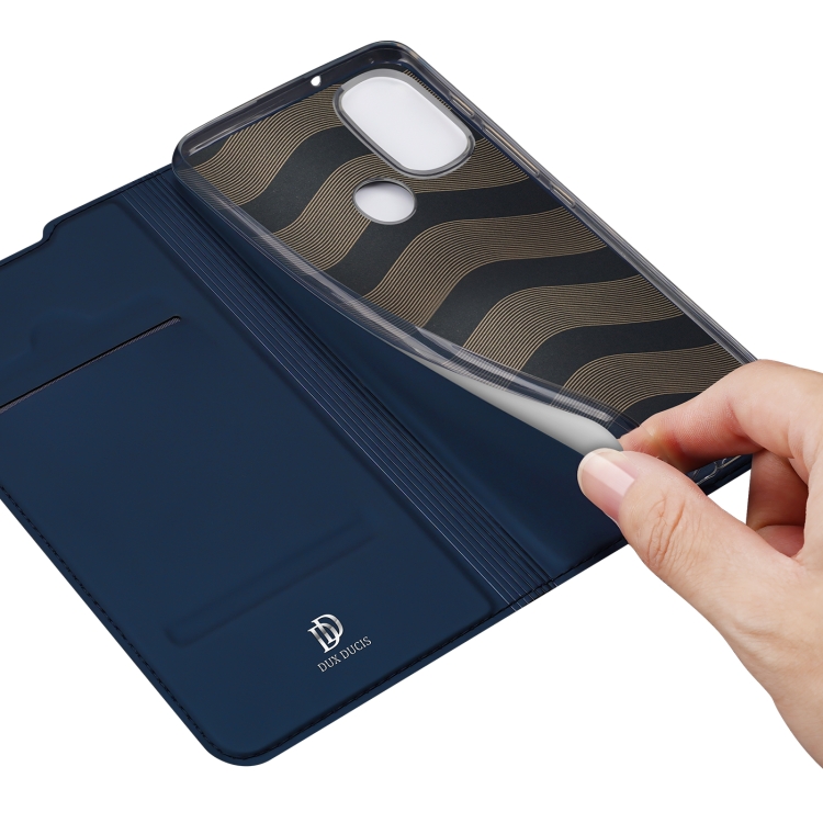 For Motorola Moto E20 / E30 / E40 DUX DUCIS Skin Pro Series Horizontal Flip Leather Case(Blue) - 5