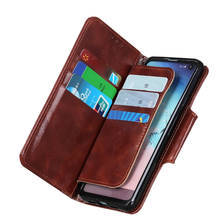 For Samsung Galaxy A33 5G Crazy Horse Texture Magnetic Buckle Leather Phone Case(Brown) - 5
