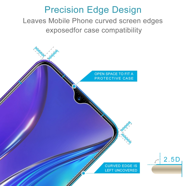 0.26mm 9H 2.5D Tempered Glass Film For OPPO Realme X2 - 2