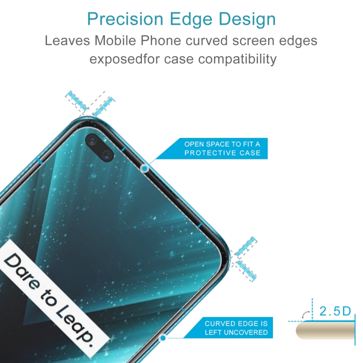 0.26mm 9H 2.5D Tempered Glass Film For OPPO Realme X3 SuperZoom - 2