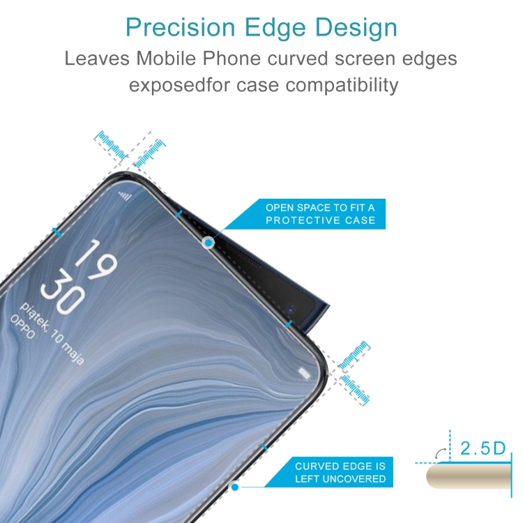 0.26mm 9H 2.5D Tempered Glass Film For OPPO Reno 5G - 2