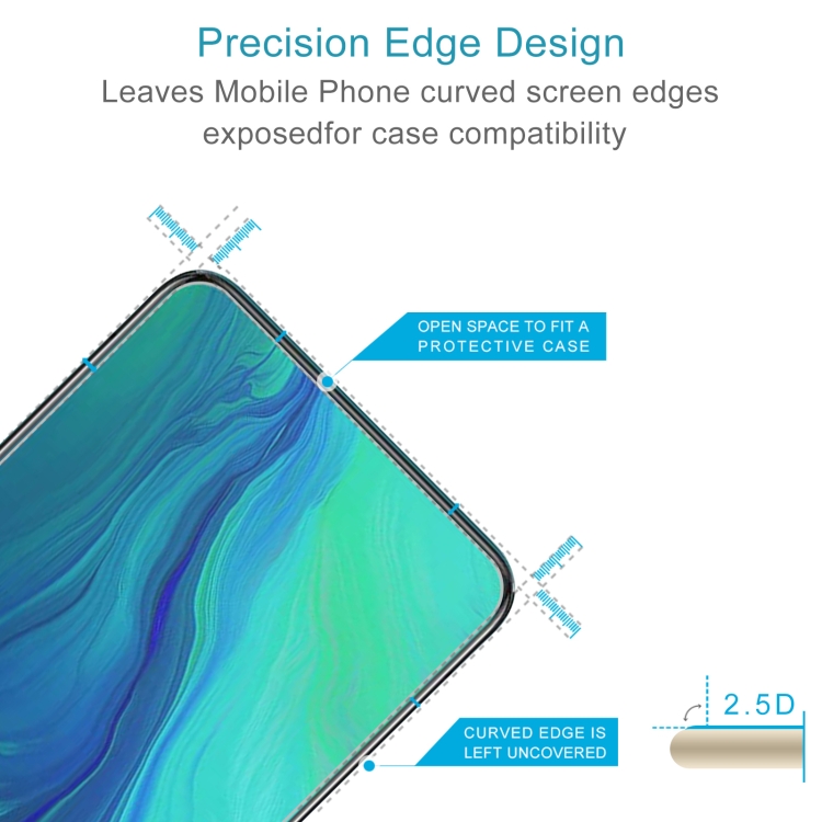 0.26mm 9H 2.5D Tempered Glass Film For OPPO Reno A - 2