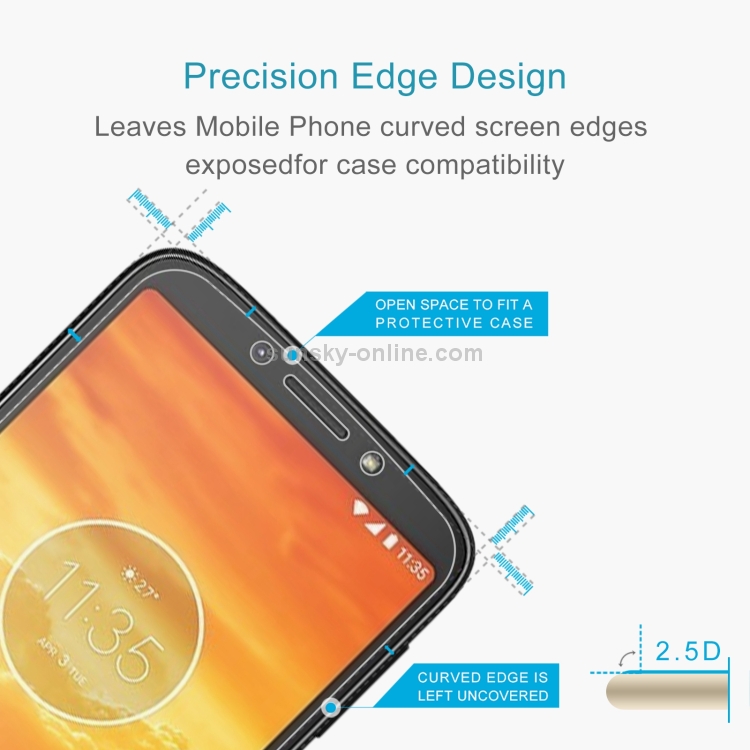 0.26mm 9H 2.5D Tempered Glass Film For Motorola Moto E5 Play Go - 2