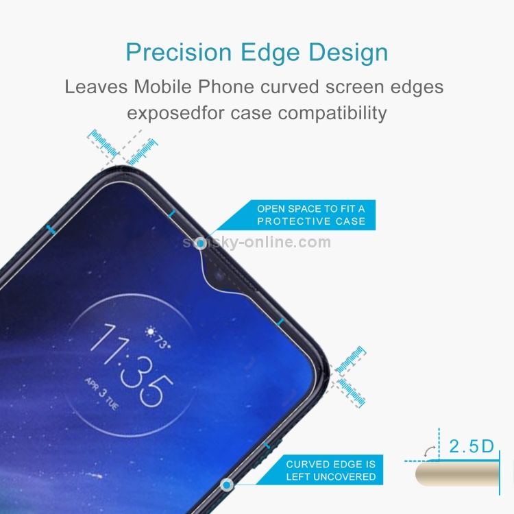 0.26mm 9H 2.5D Tempered Glass Film For Motorola One Fusion - 2