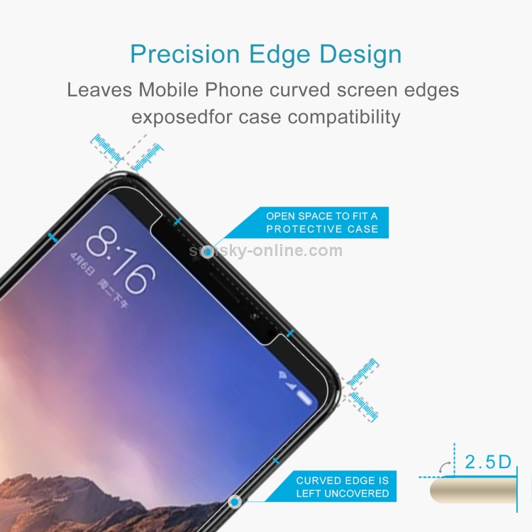 0.26mm 9H 2.5D Tempered Glass Film For Xiaomi Mi Max 3 Pro - 2