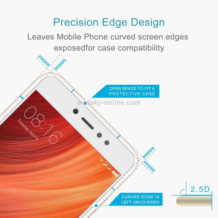 0.26mm 9H 2.5D Tempered Glass Film For Xiaomi Redmi Note 5A Pro - 2