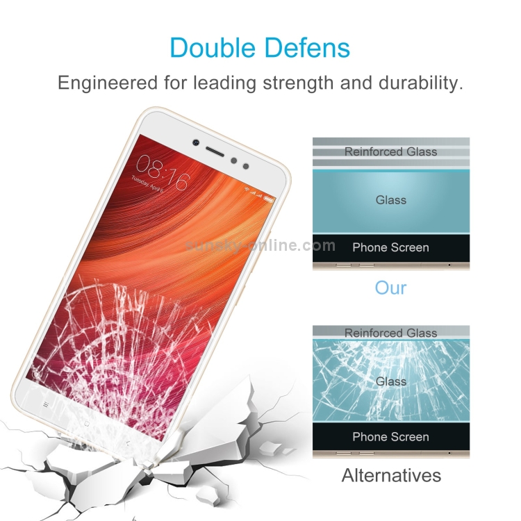 0.26mm 9H 2.5D Tempered Glass Film For Xiaomi Redmi Note 5A Pro - 4