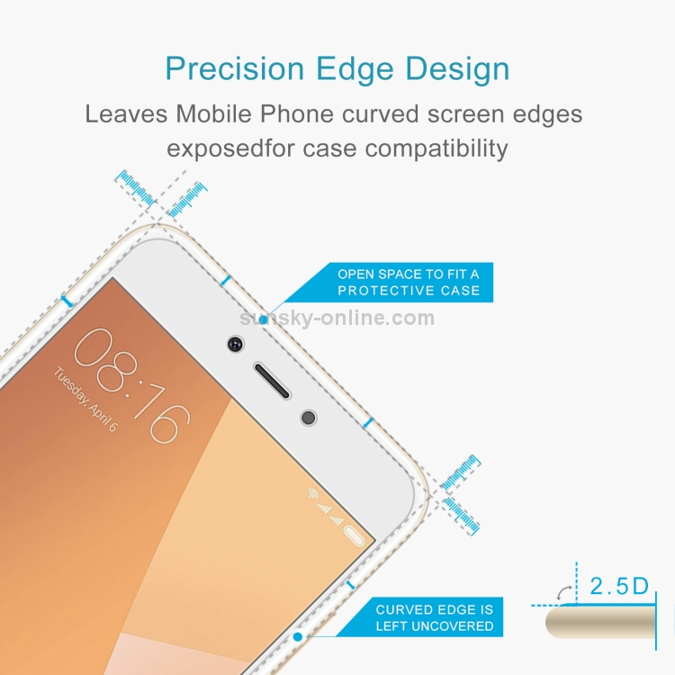 0.26mm 9H 2.5D Tempered Glass Film For Xiaomi Redmi Y1 Lite - 2