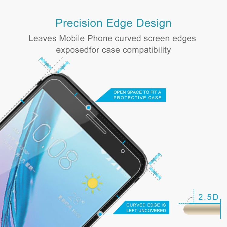 10 PCS 0.26mm 9H 2.5D Tempered Glass Film For ZTE Xiaoxian 4 BV0701 - 2