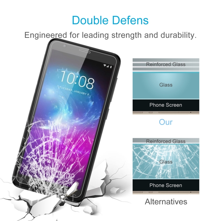 50 PCS 0.26mm 9H 2.5D Tempered Glass Film For ZTE Blade A3 Lite - 4