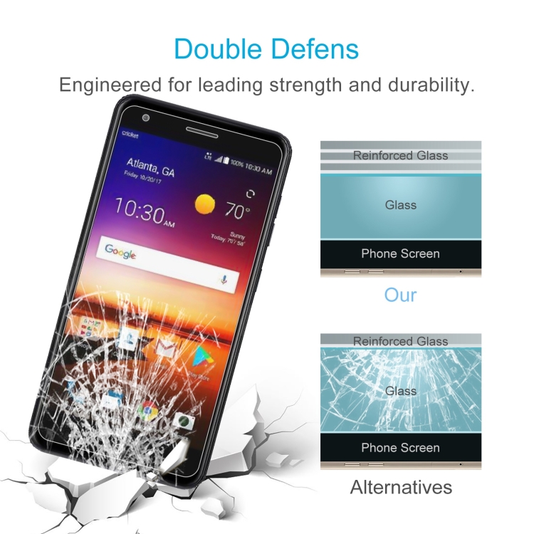 50 PCS 0.26mm 9H 2.5D Tempered Glass Film For ZTE Blade X - 4