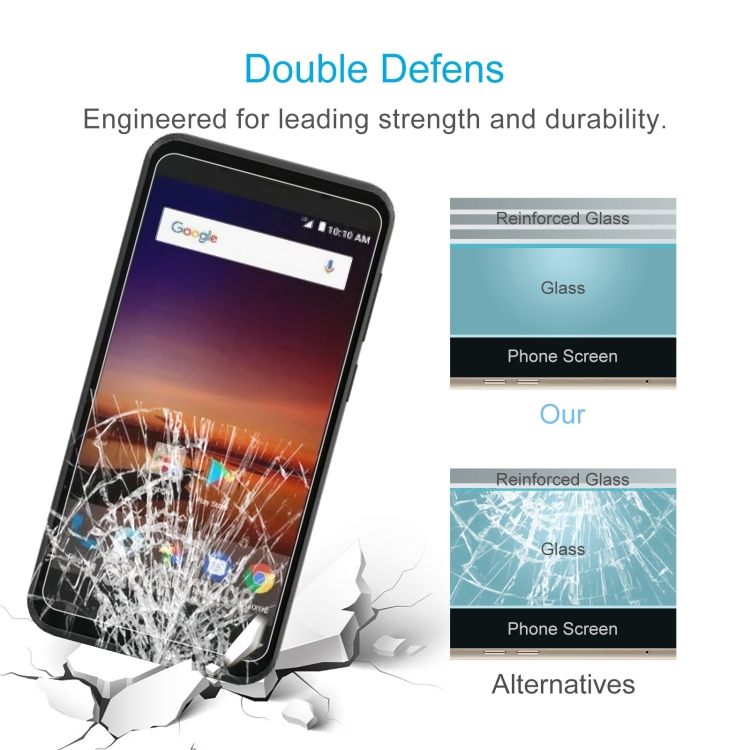 50 PCS 0.26mm 9H 2.5D Tempered Glass Film For ZTE Tempo X N9137 - 4