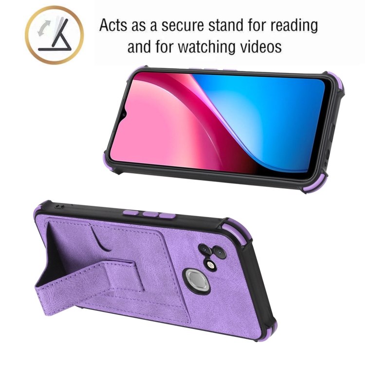 Dream Card Holder Leather Phone Case For Infinx Hot 10i(Purple) - 2