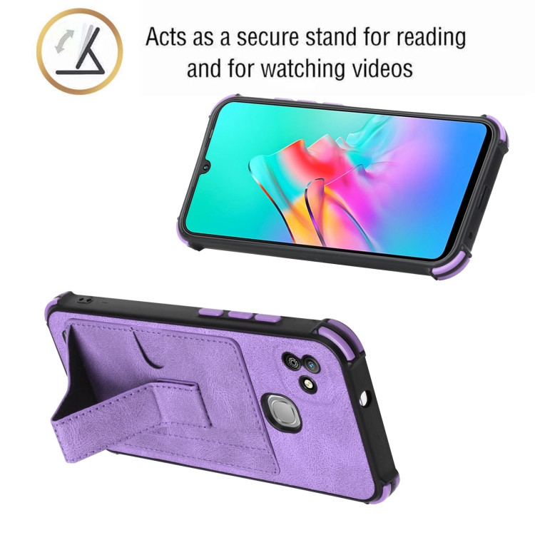 Dream Card Holder Leather Phone Case For Infinx Smart HD 2021 / X612(Purple) - 2