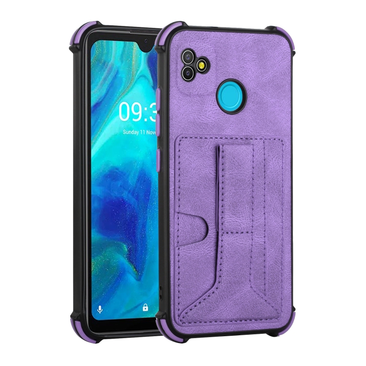 Dream Card Holder Leather Phone Case For Tecno Pop 5(Purple) - 1