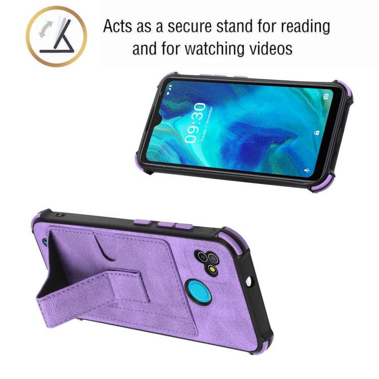 Dream Card Holder Leather Phone Case For Tecno Pop 5(Purple) - 2