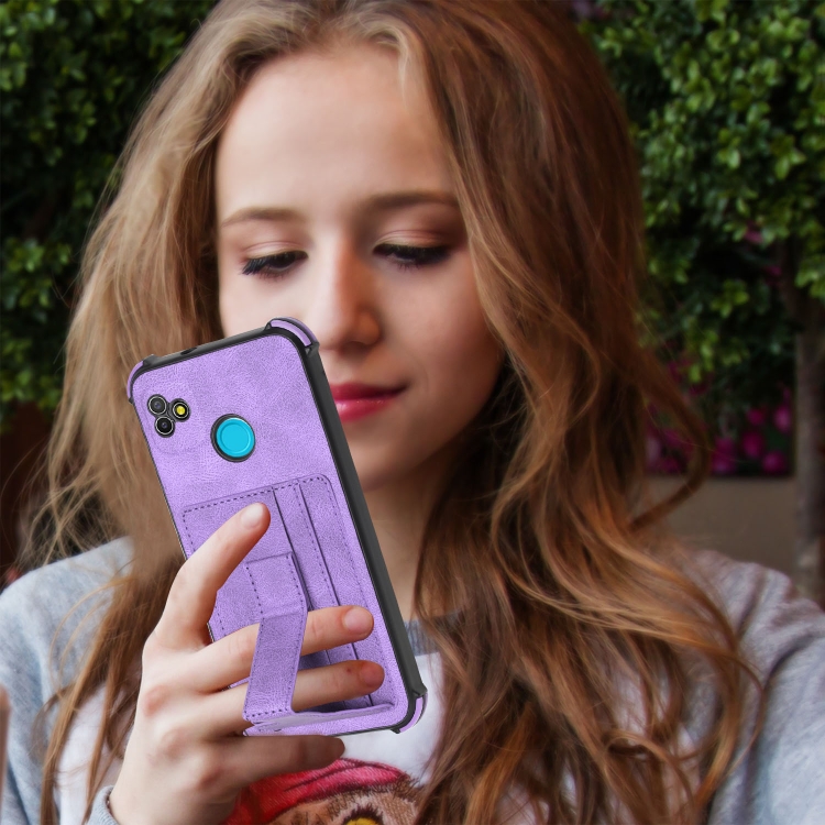 Dream Card Holder Leather Phone Case For Tecno Pop 5(Purple) - 4