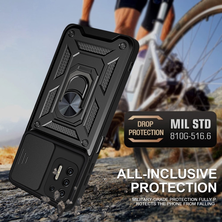For Motorola Moto G9 Plus Sliding Camera Cover Design TPU+PC Phone Protective Case(Silver) - 3