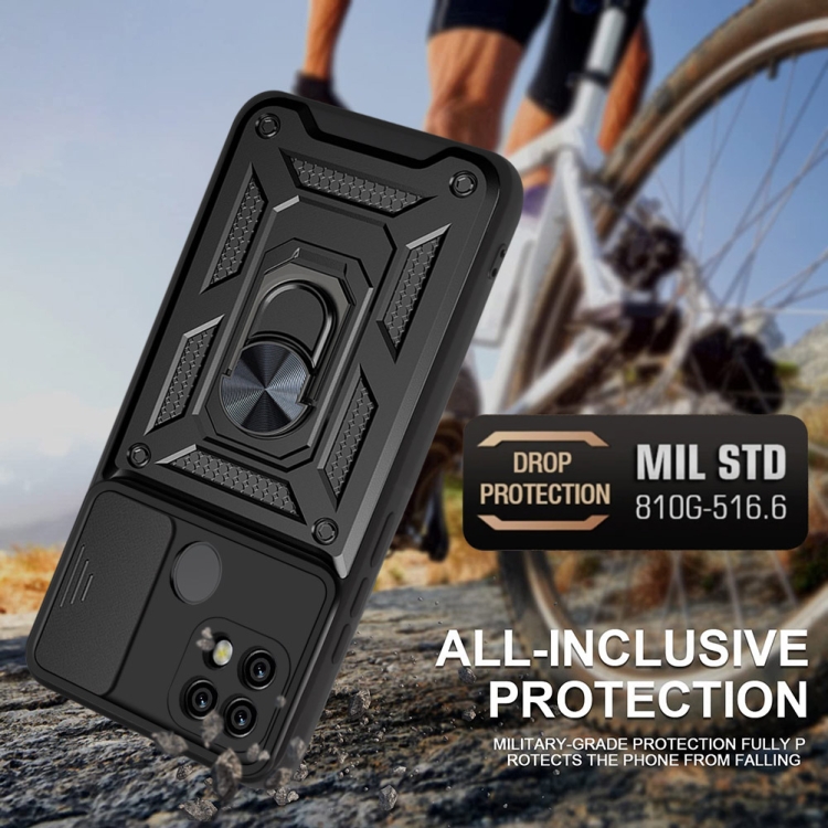 For OPPO Realme C21/C20/C11 2021 Sliding Camera Cover Design TPU+PC Phone Protective Case(Silver) - 3