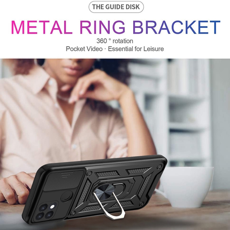 For OPPO Realme C21/C20/C11 2021 Sliding Camera Cover Design TPU+PC Phone Protective Case(Silver) - 6