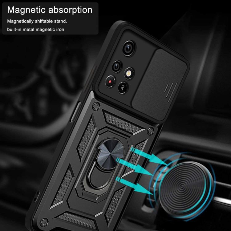 For Xiaomi Redmi Note 11 Sliding Camera Cover Design TPU+PC Phone Protective Case(Silver) - 4