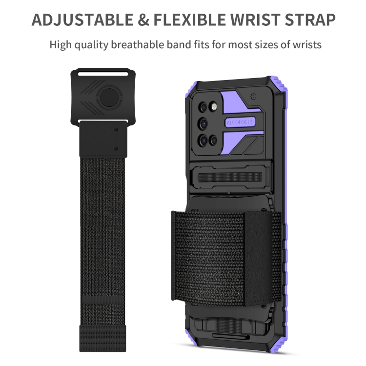 For Samsung Galaxy A03s 166mm Armor Wristband Phone Case(Purple) - 2