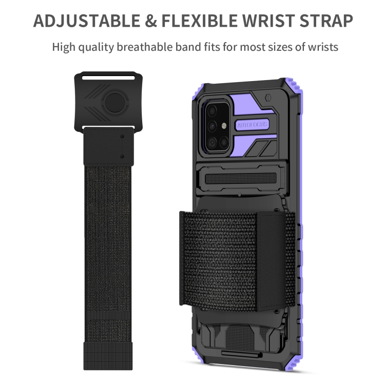 For Samsung Galaxy A51 / A31 Armor Wristband Phone Case(Purple) - 2